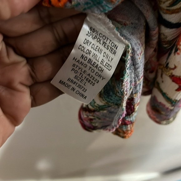 Umgee women's size L Crochet Lace Knit Halter Dress Red Blue Floral Pattern - Picture 4 of 9